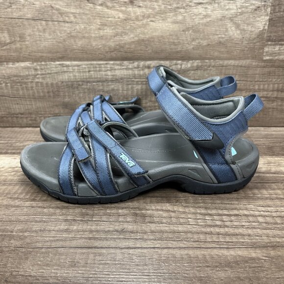 Teva Tirra Gray Blue Womens US Size 7.5 EUR 38.5 4266 Sandals - Picture 3 of 10